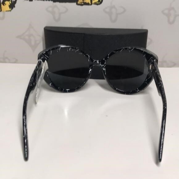 New Prada SPR 01Y 09V-5S0 Women’s Sunglasses – Black Marble main image 4